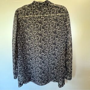 WinterSilks Monochrome Patterned Shirt 100% Silk
